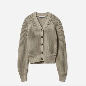 Everlane - The Texture Cotton Cardigan, Field Green
